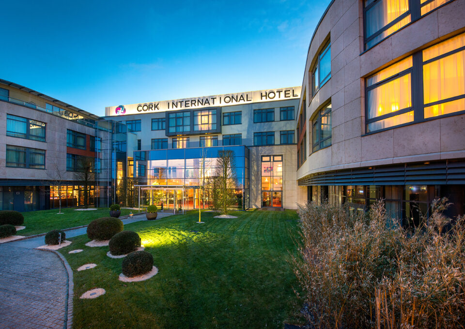 Exterior with lights Cork International Hotel Landscape CIH 1