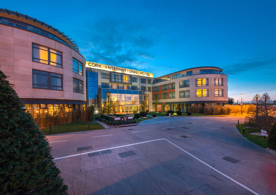 Exterior with lights Cork International Hotel Landscape CIH 3